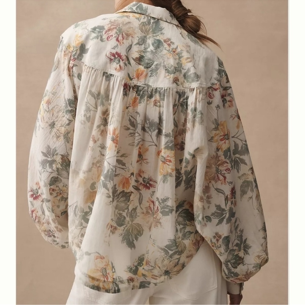 NWT! Anthropologie Pilcro Batwing Yoke Blouse -Size Small 🎥1️⃣ - Picture 3 of 5